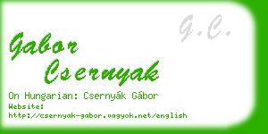 gabor csernyak business card